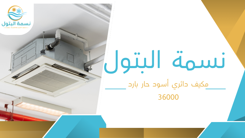 مكيف دائري أسود حار بارد 36000
